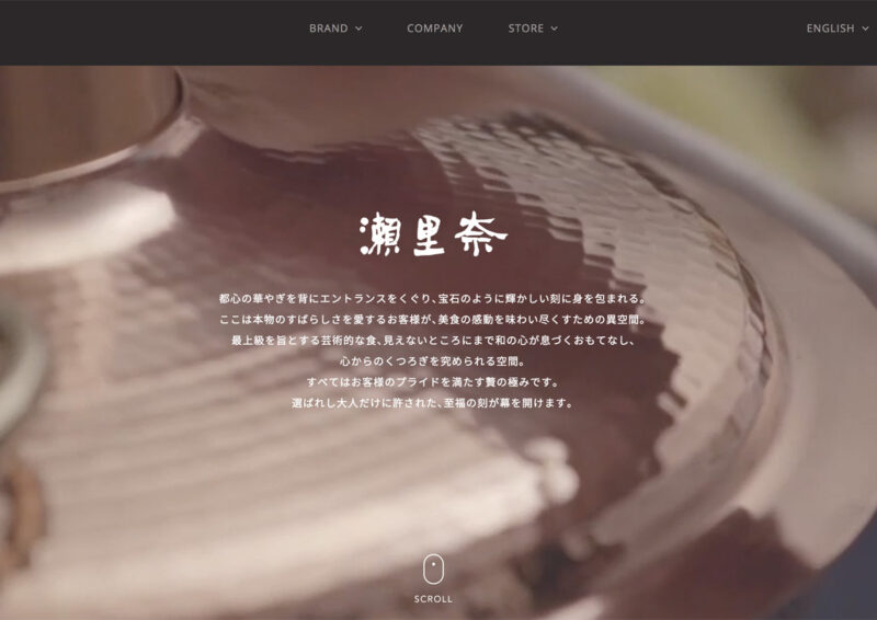 株式会社瀬里奈／Webサイト